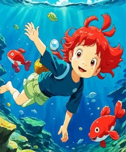 Ponyo Underwater Diamond Paints