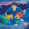 Ponyo With Lisa And Sosuke Diamond Dotz