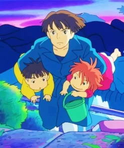 Ponyo With Lisa And Sosuke Diamond Paints