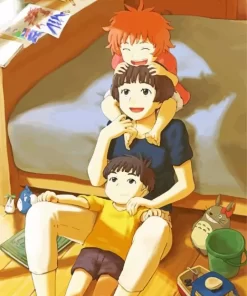 Ponyo With Sosuke And Lisa Diamond Paints