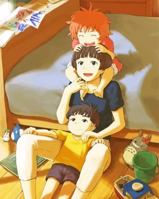 Ponyo With Sosuke And Lisa Diamond Paints