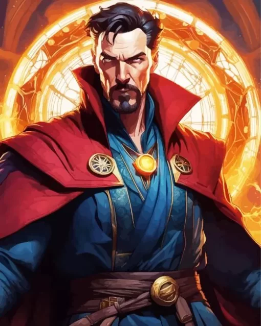 Powerful dr strange Diamond With Numbers