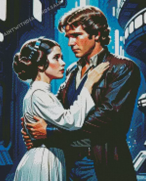 Princess Leia and han solo diamond paints