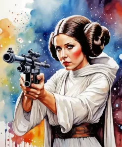 Princess Leia art diamond dotz