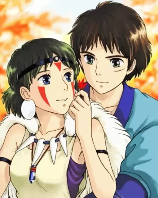 Princess Mononoke San And Ashitaka Diamond Paints