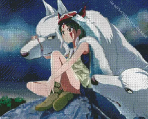 Princess Mononoke San And Moro Diamond Dotz