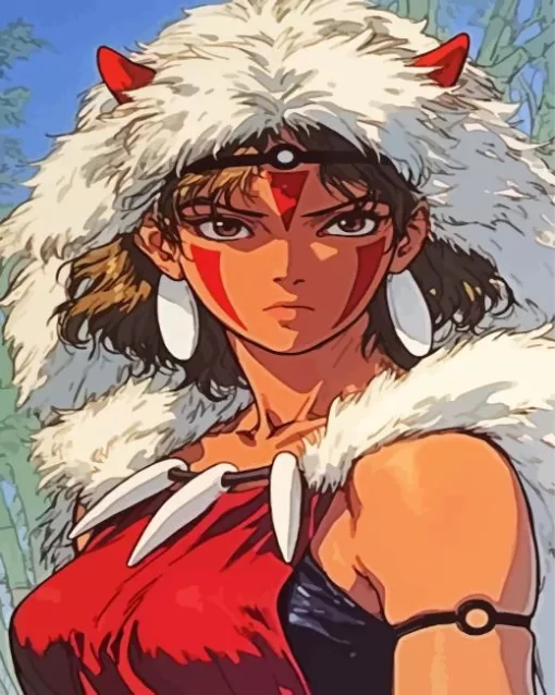 Princess Mononoke San Character Diamond Paints