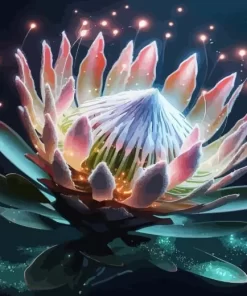 Protea Flower Diamond Painting