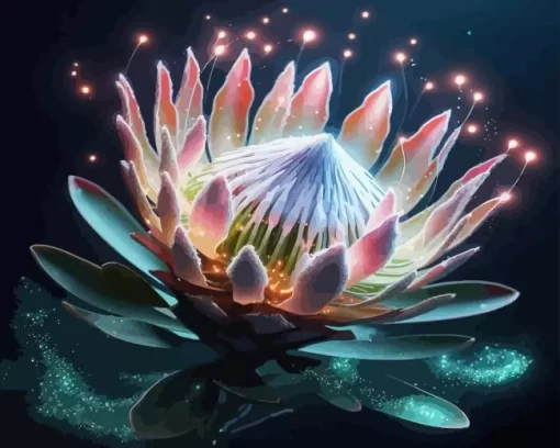 Protea Flower Diamond Painting