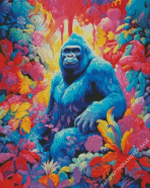 Psychedelic Gorilla Diamond Painting