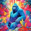 Psychedelic Gorilla Diamond Painting