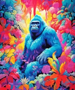 Psychedelic Gorilla Diamond Painting