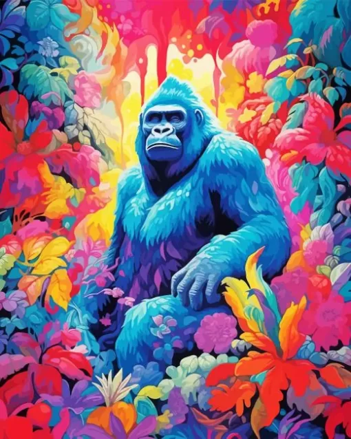 Psychedelic Gorilla Diamond Painting