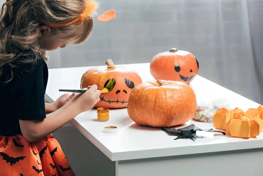 Pumpkin Painting Halloween Art and Craft