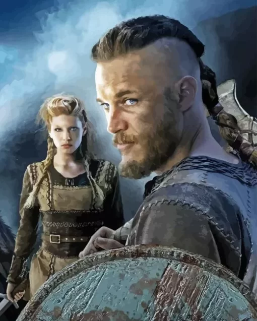 Ragnar Lothbrok And Lagertha Vikings diamond dotz