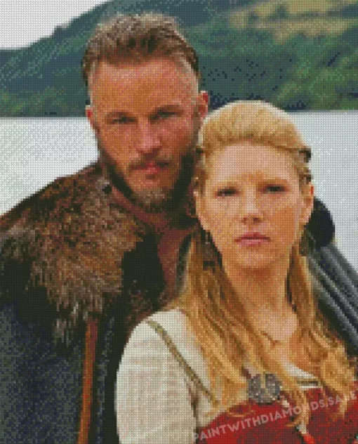 Ragnar and lagertha Vikings diamond paints