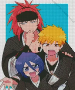 Renji Abarai and ichigo with rukia Diamond Dotz