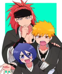 Renji Abarai and ichigo with rukia Diamond Paintings