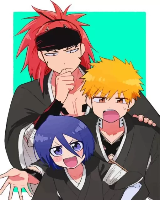 Renji Abarai and ichigo with rukia Diamond Paintings