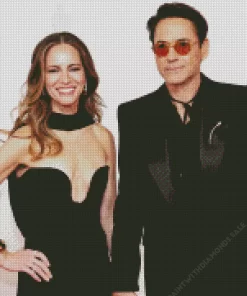 Robert Downey And His Wife Diamond Painting