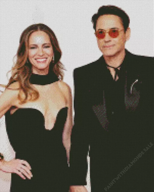 Robert Downey And His Wife Diamond Painting