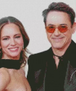 Robert Downey Jr And His Wife Diamond Painting