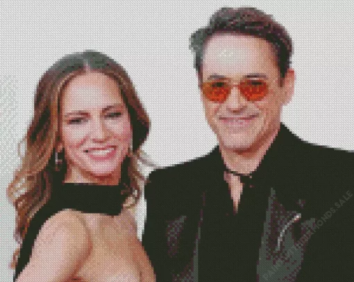 Robert Downey Jr And His Wife Diamond Painting