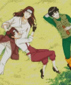 Rock Lee With Neji Hyuga And Tenten Diamond Paints