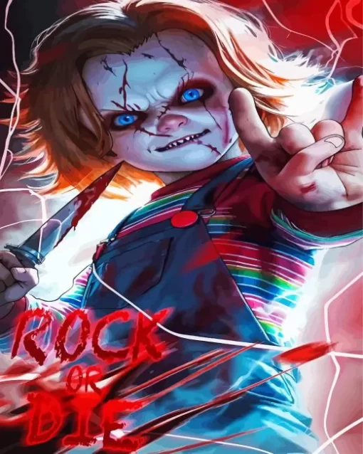 Rock Or Die Chucky Diamond Paintings