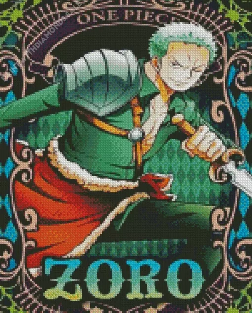 Rorona Zoro One Piece Diamond Paints