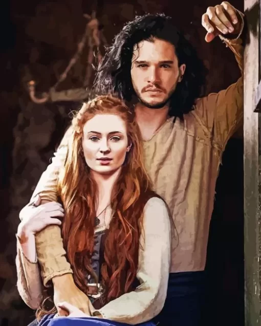 Sansa Stark And Jon Snow diamond paintings