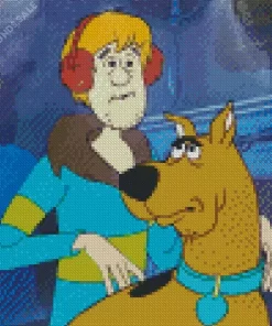 Shaggy Rogers With Scooby Doo Diamond Painting