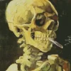 Skull With Burning Cigarette Diamond Painting