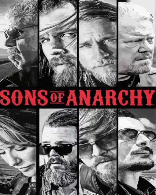 Sons of anarchy characters poster Diamond Paintings