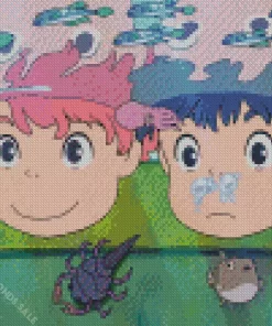 Sosuke And Ponyo Characters Diamond Dotz