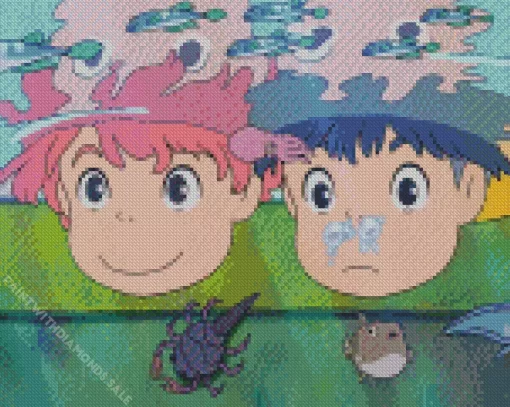 Sosuke And Ponyo Characters Diamond Dotz