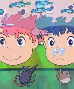 Sosuke And Ponyo Characters Diamond Paints