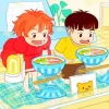 Sosuke And Ponyo Eating Diamond Paints