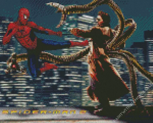 Spider Man vs Doc Ock Film Diamond Painting