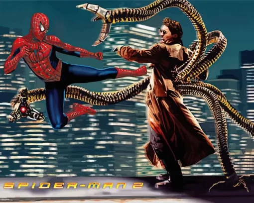 Spider Man vs Doc Ock Film Diamond Painting