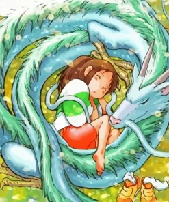 Spirited Away Haku And Chihiro Diamond Paints