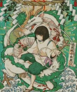 Spirted Away Haku Dragon Diamond Dotz