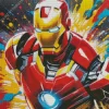 Splatter Iron Man Diamond Paintings