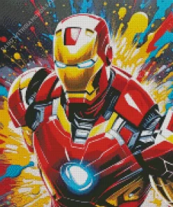 Splatter Iron Man Diamond Paintings