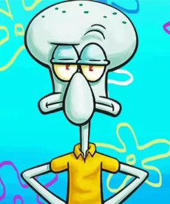 Squidward Diamond Painting