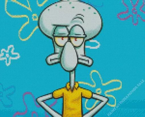 Squidward Diamond Painting