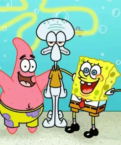 Squidward And SpongeBob Diamond Painting