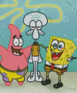 Squidward And SpongeBob Diamond Painting