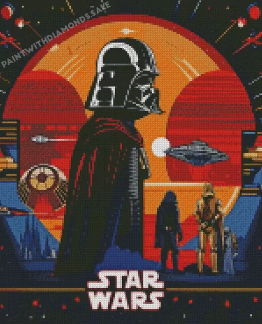 Star wars illustration poster diamond paints