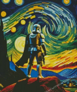 Starry Night boba fett diamond paints